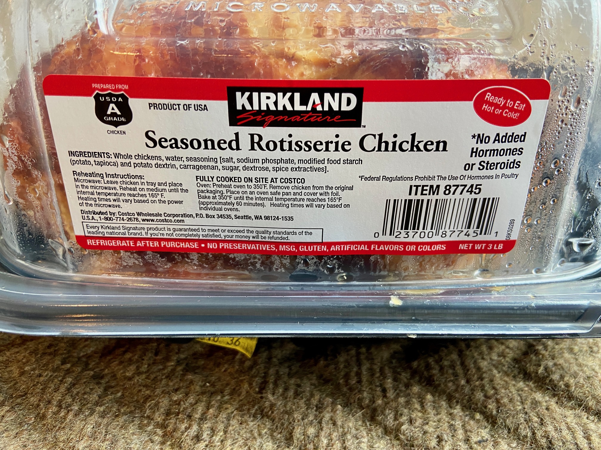 Costco Kirkland Signature Seasoned Rotisserie Chicken Review
