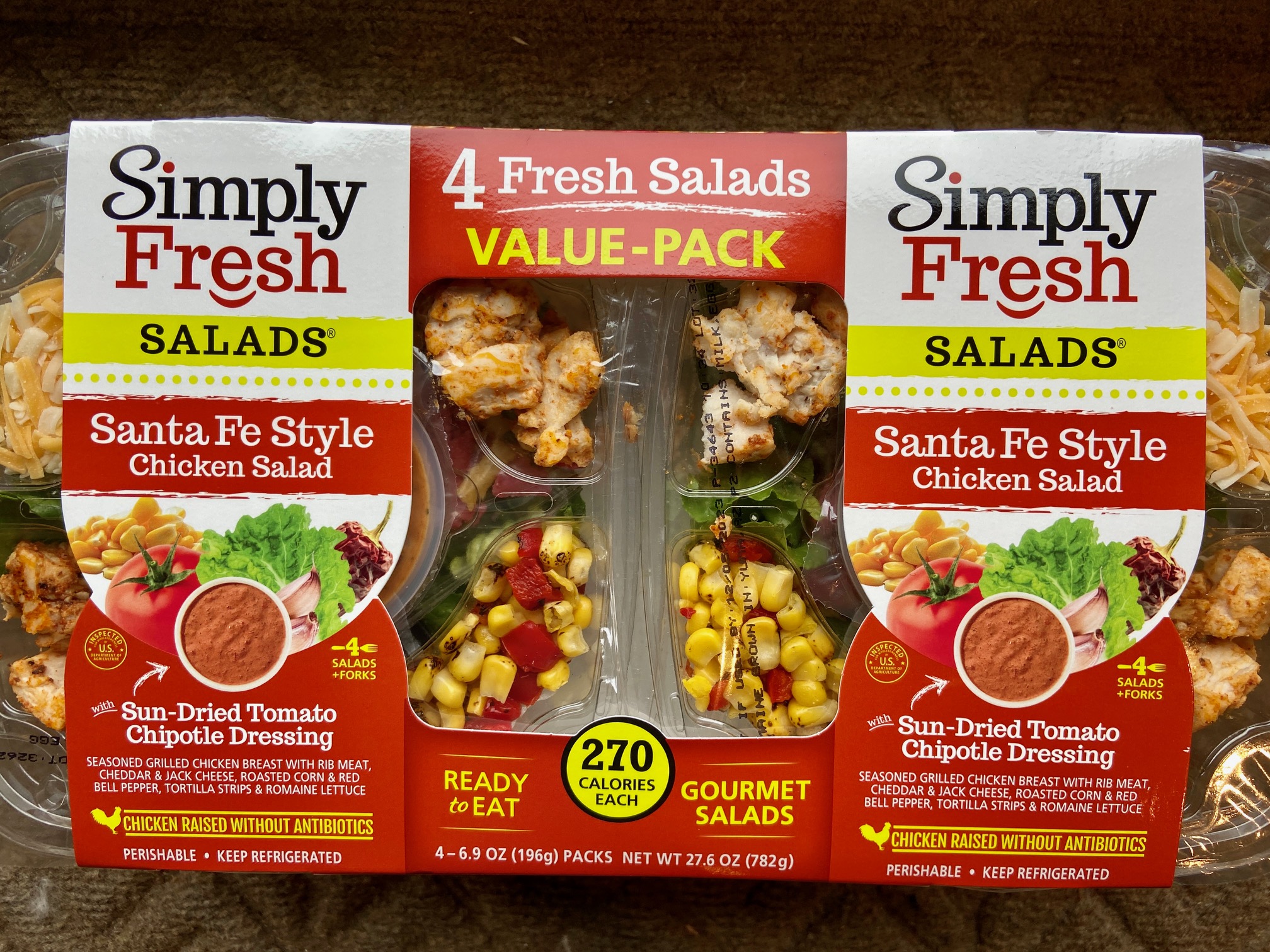 Costco Simply Fresh Santa Fe Salad four pack